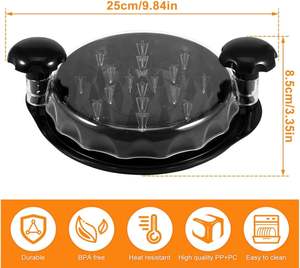 Triturador de Pollo Redondo con Base Antideslizante y Tapa Transparente - Product Image 2