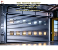 Porte à enroulement rapide de type turbo avec fenêtre transparente en option pour les stations de pompiers et les situations d'urgence