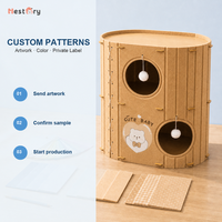 Nouvelle Tente Niche pour Chat Moderne et Mignonne en Feutre Synthétique Multi-couches, Durable, Personnalisable, en Forme de Carton Artistique, Lit et Nid de Sommeil en Arbre