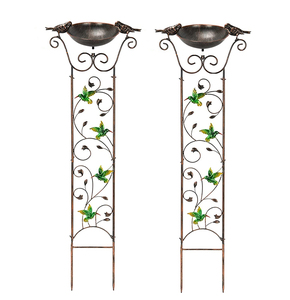 Bồn Tắm Cho Chim Có Lưới Mắt Cáo Ngoài Trời, Lưới Treo Cây Bằng Sắt Trong Vườn Cổ Với Chậu Tắm Cho Chim Ruồi Có Thể Tháo Rời Trang Trí - Product Image 1