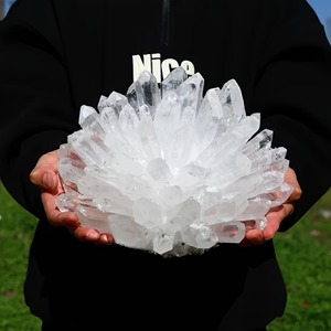 Cristales de Cuarzo Transparente de 400-500g, Piedras Preciosas de Cuarzo Blanco, Recuerdo, Regalo, Racimo de Cuarzo Transparente - Product Image 6