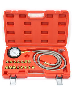 12 adet yağ yakıt basınç göstergesi sıkıştırma <span class=keywords><strong>test</strong></span> cihazı profesyonel motor <span class=keywords><strong>test</strong></span> kiti 0 ~ 140 psi - Product Image 1