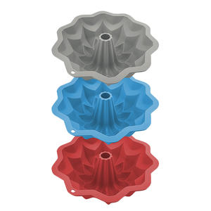 Moule à gâteau rond en silicone de qualité alimentaire sans BPA, en forme de fleur, pour la pâtisserie domestique en gros - Product Image 1