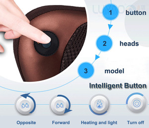 Almohada de Masaje Shiatsu para el Cuello LUYAO, Soporte Suave, Masajeador Cervical para Aliviar el Dolor de Espalda y para Viajes - Product Image 4