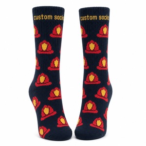 Chaussettes <span class=keywords><strong>de</strong></span> travail personnalisées avec motif casque <span class=keywords><strong>de</strong></span> <span class=keywords><strong>pompier</strong></span>, idée cadeau uniforme <span class=keywords><strong>de</strong></span> travail, logo personnalisé, couleur personnalisée, conception OEM ODM, vente en gros - Product Image 2