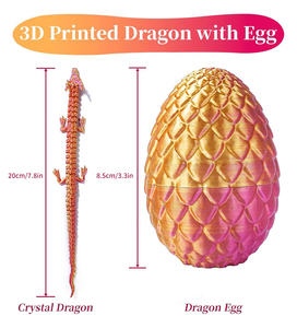 Œufs de dragon en TPE/silicone imprimés en 3D, ensemble de jouets décoratifs en cristal pour l'éducation japonaise, échelle 1/100, unisexe - Product Image 5