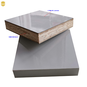 Lesifu 0,7mm 4x8 un solo lado impermeable alto brillo gris HPL hojas laminadas decorativas <span class=keywords><strong>Formica</strong></span> para gabinete - Product Image 1