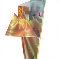Écran de film LED holographique flexible en couleur pleine, adhésif haute transparence pour fenêtre en verre, mur vidéo holographique 3D intérieur 4K