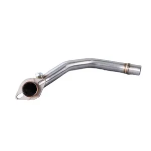 Tubo di Scarico Anteriore in Acciaio Inox Argento per <span class=keywords><strong>SYM</strong></span> <span class=keywords><strong>Joymax</strong></span> Z300 GTS300i Nine Sister 300 Scooter - Product Image 3