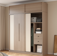 Armoire à portes coulissantes, chambre à coucher, moderne, simple et facile à assembler, armoire à vêtements