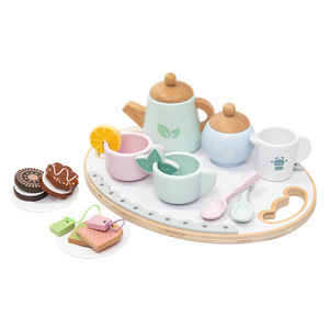 Giocattoli in legno <span class=keywords><strong>per</strong></span> bambini fingono di giocare a Tea Party Set di accessori da cucina regalo in legno Set da tè pomeridiano giocattoli <span class=keywords><strong>per</strong></span> <span class=keywords><strong>bambine</strong></span> - Product Image 1