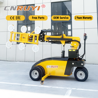 Robot de vitrage, chariot manipulateur de verre, ventouses de levage pour tous terrains accidentés, grandes roues