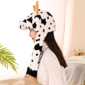 หมวกหูกระต่าย,หมวกมีหูทรงวัวเคลื่อนไหวกระโดดได้หมวกมีฝาปิดหูรูปสัตว์น่ารักสินค้าใหม่ - Product Image 4