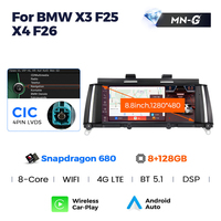 Estéreo para Auto MEKEDE Android 13 8+128G ID8 para BMW X4 F26 X3 F25 2011-2017 Cic Nbt con Control por Voz, Video, Audio, GPS y Car-play