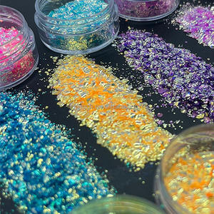 חרוזי בועות נצנצים עם מכסה נצנצים לעבודות יצירה, פאייטים לשרף אפוקסי, סליים, כוסות, ציור ציפורניים, אומנות, 12 צבעים, ישירות מהמפעל, KC - Product Image 5