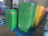 Boîtes de rangement logistique empilables et pliables renforcées de 820x480x380 mm, boîtes d'expédition personnalisées, caisses en plastique de grande taille, bacs Euro