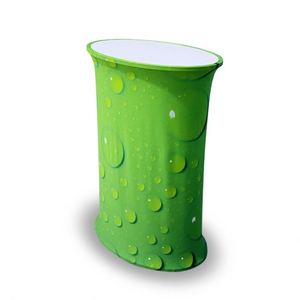 Counter <b>Table</b> Tension Fabric Curved Oval Trade Show Elevating Front Desk Convenient Front Desk - Product Image 2