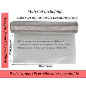 Saringan Kawat Logam Jaring Baja Tahan Karat 304, Jaring Kawat Anyaman <span class=keywords><strong>SUS</strong></span> 316L, 6-500 <span class=keywords><strong>Mesh</strong></span>, Lebar 1-3m - Product Image 4