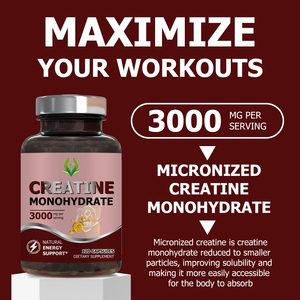 Private Label <b>Creatine</b> <b>Monohydrate</b> Capsules Contains 3000 mg <b>Creatine</b> <b>Monohydrate</b> Recovery Support <b>Monohydrate</b> <b>Creatine</b> Capsules - Product Image 3