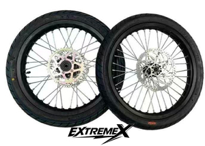 Juego de Ruedas Surron Light Bee de 17 Pulgadas, Rueda Supermoto <span class=keywords><strong>para</strong></span> Bicicleta Eléctrica de Cross, <span class=keywords><strong>Llanta</strong></span> Delantera y Trasera con Neumático <span class=keywords><strong>para</strong></span> Light Bee X Ebike - Product Image 2