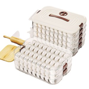 Dumpling <b>Box</b> Rectangular <b>Large</b> Capacity With Lid For Refrigerator Storage Kitchen Use - Product Image 5