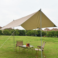 cher prix grande randonnée en plein air Portable abri soleil tente Protection UV et revêtement imperméable Camping auvent tente