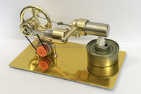 Mainan belajar anak Model Motor mesin Stirling udara panas, Kit Model DIY mainan edukasi uap panas