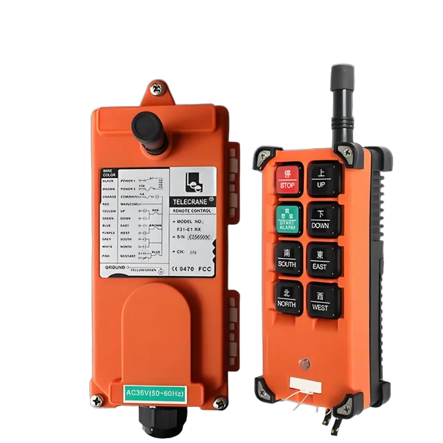 Industrial Grade Waterproof F21-E1B Crane 6 Channel AC DC Wireless Remote Control for Industrial Equipment