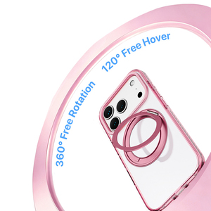 B547 360 °   Support magnétique rotatif, coque de protection transparente antichoc en TPU+PC pour iPhone 18 Pro Max - Product Image 2