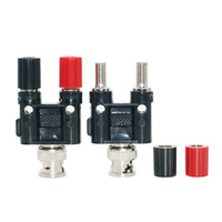 Adaptateur de connecteur audio RF coaxial BNC mâle vers double prise banane femelle 4 mm avec bornes de liaison