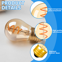 Haute Qualité Edison Dimmable Vintage Smart LED Ampoule 2700K Blanc Chaud Mini Globe E27 G45 Lumière 4W Ac Alimentation SMD Source