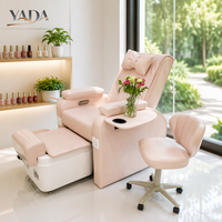 Chaise de pédicure hydraulique portable pour spa des pieds, station de pédicure multifonctionnelle pour salon de manucure, système de jet sans tuyau à drainage automatique