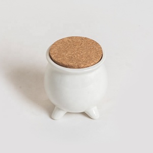 Contenitore di stoccaggio di alimenti in ceramica personalizzata all'ingrosso contenitore di caffè bianco calderone con barattolo di spezie per la conservazione e l'organizzazione degli alimenti - Product Image 2