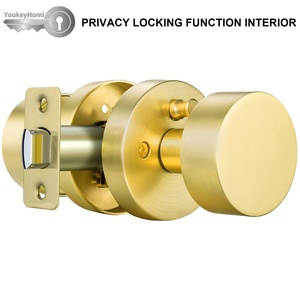 YoukeyHomi Canada American USA Zinc Alloy All-Function Keyed Entrance Keyless Privacy Passage Dummy Round <strong>Door</strong> <strong>Knob</strong> Handle Lock - Product Image 4
