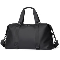 Sac de voyage unisexe décontracté, simple, léger, en velours, avec fermeture éclair, imperméable, pliable, 20-35L, grande capacité, pour les voyages courts, bagage à main, étanche