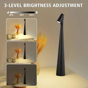 Led Creative Touch Desk Lights Stepless Dimming Rechargeable Battery Operated Novelty Atmosphere <b>Lamp</b> Bedroom <b>Study</b> Room Living - Product Image 3