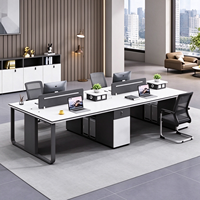 Bureau de travail modulaire durable pour employés, table de poste de travail pour personnel de bureau, taille personnalisée disponible