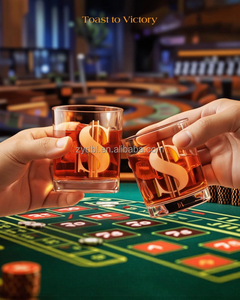 Ensemble de carafe à whisky <span class=keywords><strong>Roulette</strong></span> avec verres motif dollar et plateau de <span class=keywords><strong>roulette</strong></span> – Idéal pour les soirées jeux, bar à domicile et cadeaux - Product Image 4