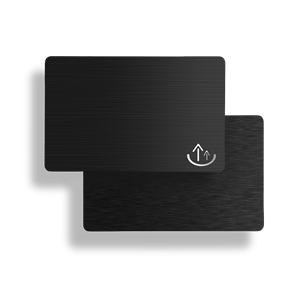 Đa chức năng NFC kim loại thẻ kinh doanh thép không gỉ bàn chải thông minh TRUY CẬP + hồ sơ LF/HF đen với t5577 chip - Product Image 1