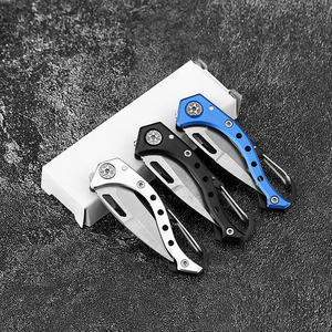 メーカー製キーホルダー ステンレス鋼 DIY OEM EDC ポータブル アウトドア 折りたたみナイフ ペンダント ギフト - Product Image 1
