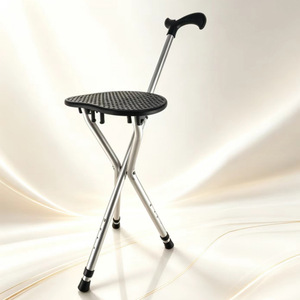 Bâton de marche réglable en hauteur Huahai Overseas à quatre pieds, antidérapant, en alliage d'aluminium, pour personnes âgées, aide à la mobilité - Product Image 4