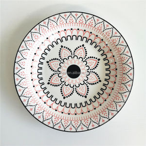 Harga pabrik kustom bantalan cetakan keramik piring makan 7.5 inci keramik <span class=keywords><strong>omega</strong></span> franged piring sup untuk rumah tangga - Product Image 1