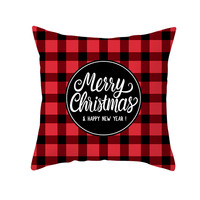Nouvelle taie d'oreiller de Noël en velours peau de pêche, taie d'oreiller carrée pour canapé, décoration de coussin