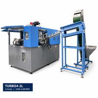 Machine de soufflage de bouteilles en plastique 2L entièrement automatique 4 cavités 5500 BPH TURBO4 Servo pour la production d'eau minérale et de jus
