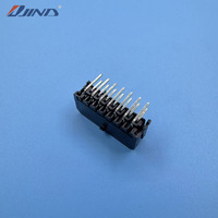 Connecteur de prise électrique en plastique à double rangée JINDA 3001-2*7AW, pas de 3,0 mm, 14 broches, 90 degrés, pour montage sur carte
