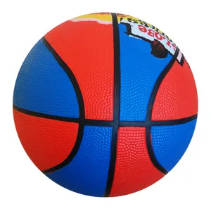 Hot selling indoor/outdoor OEM size 3 printed rubber basketball