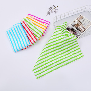 Essuie-vaisselle rayé absorbant épaissi en microfibre, serviette de cuisine bicolore à bord étroit pour casseroles et poêles - Product Image 1