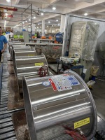 Huada GKF Hochtemperatur- und Hochfeuchtigkeitsbeständiger Axialventilator Edelstahl-Kanal Aluminiumflügel Kugellager Starker Wind