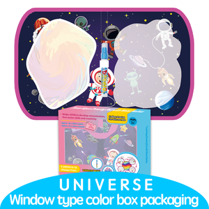 Weltraum-Thema Wasser-Malbuch Spielzeug Reißfestes Papier Magisches Wasser-Zeichnen Wiederverwendbarer Malmodus für Kinder - Product Image 1
