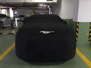 Housse de voiture personnalisée avec logo pour <span class=keywords><strong>Ford</strong></span> Mustang SN95 V6 Daily Coupe, tissu élastique en velours doux, protection contre la poussière durable pour <span class=keywords><strong>garage</strong></span> - Product Image 4